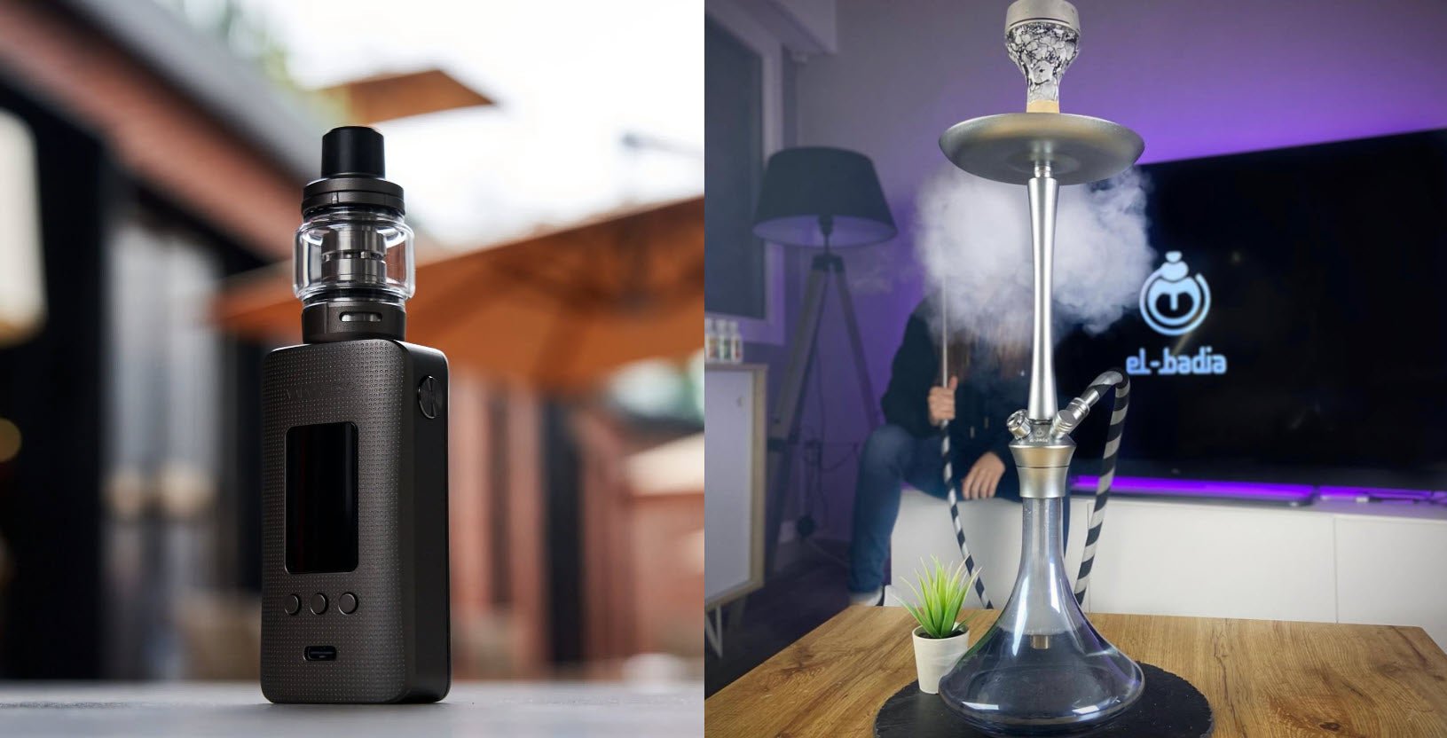 Vannpipe versus vapes og e-sigaretter